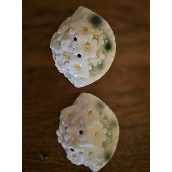 Vintage Salt & Pepper Shaker Enesco Yellow Daisy Miss Priss Winking Kitty Cat's - Picture 4 of 6